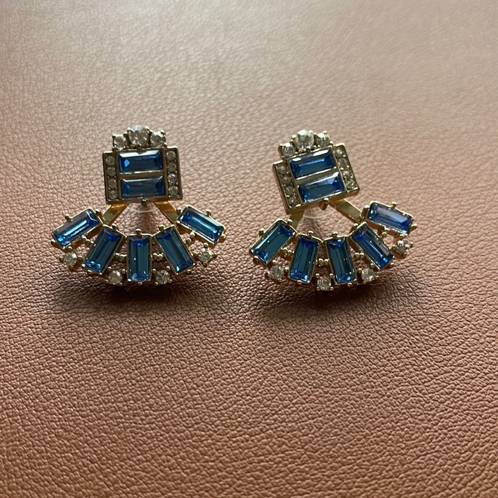 Blue baublebar art deco earrings